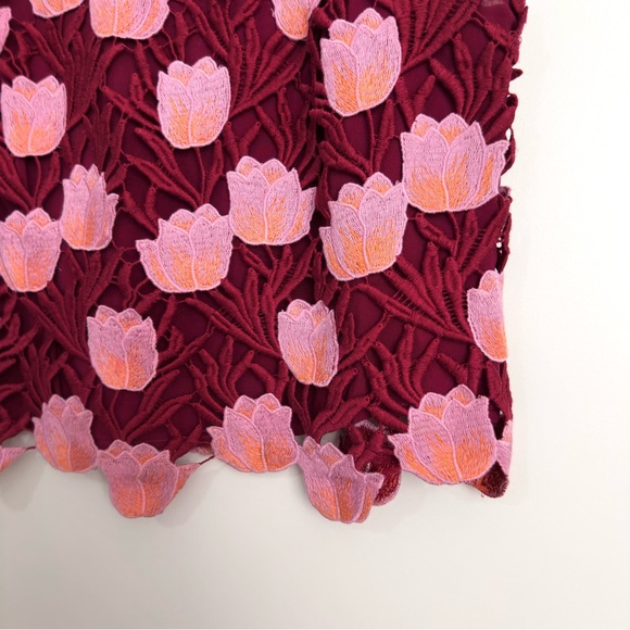 Anthropologie Maeve Floral Embroidered Appliqué Top - Picture 6 of 11